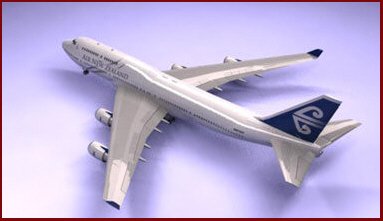Air New Zealand 747 400 3D Model